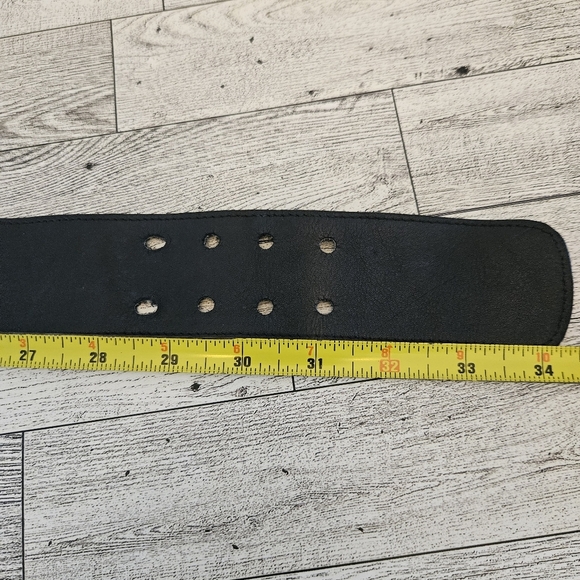 Golden Hands Lee Bernay Vintage Belt Brass Enamel Buckle Suede Belt Boho Hippie - Picture 4 of 8